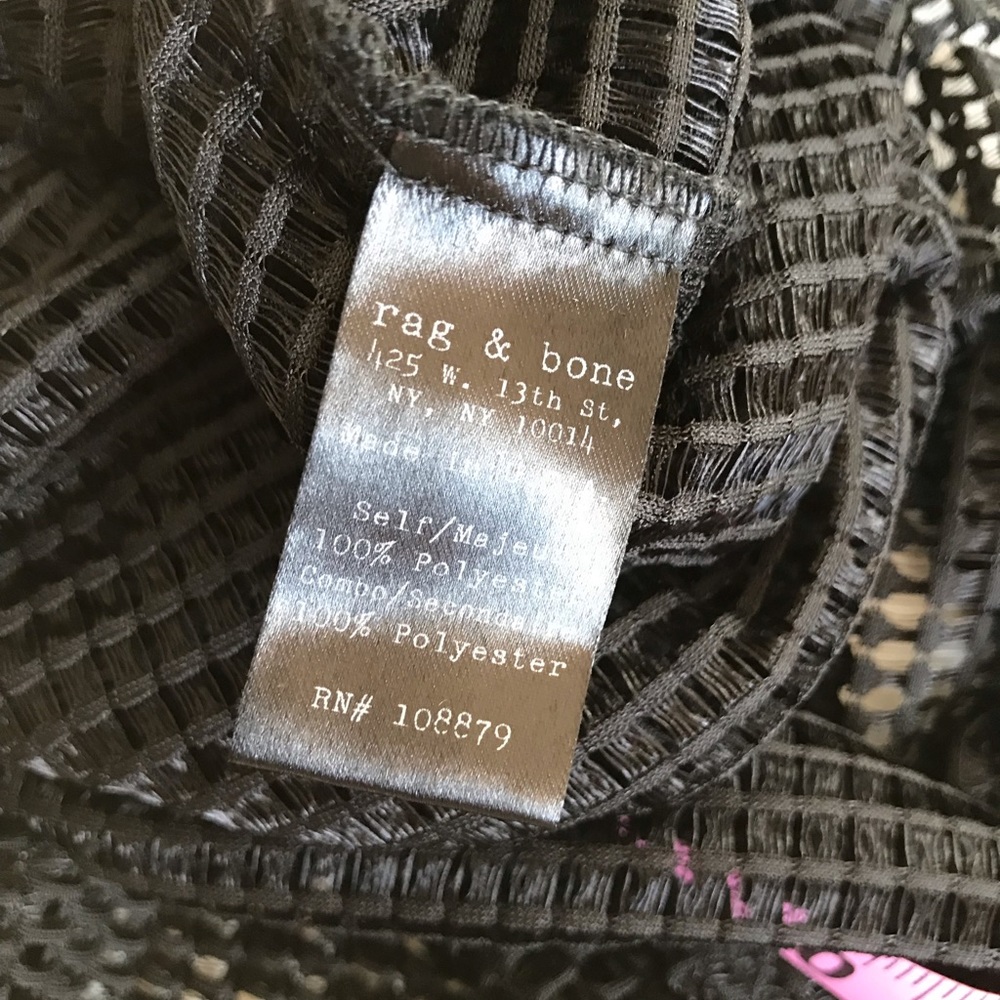 rag & bone Black Mesh Knit Top - Picture 6 of 9